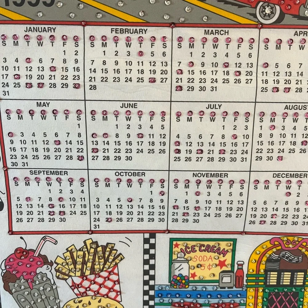 Vintage 1999 Bucilla Calendar Moms Diner Theme